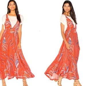 FREE PEOPLE A THOUSAND KISSES LAYERED MAXI DRESS